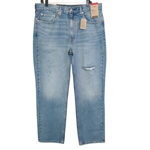 Levi’s 550 Relaxed Fit Jeans 36x32 NWT Light Wash Factory Distressed